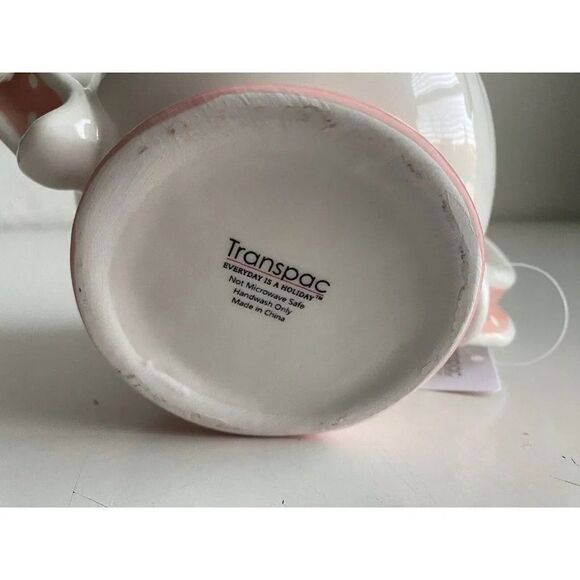 Easter Dottie Bunny Ceramic Short Mug Spring Johanna Parker Transpac NEW - Picture 10 of 12
